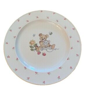 Mikasa Teddy Bear Plate Mouse Strawberry Dinner Plate CC018 Vintage Children's